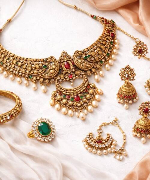 Jewelry set with pearl